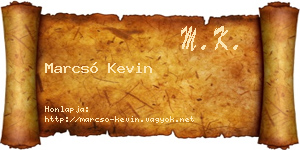 Marcsó Kevin névjegykártya