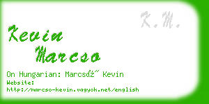 kevin marcso business card